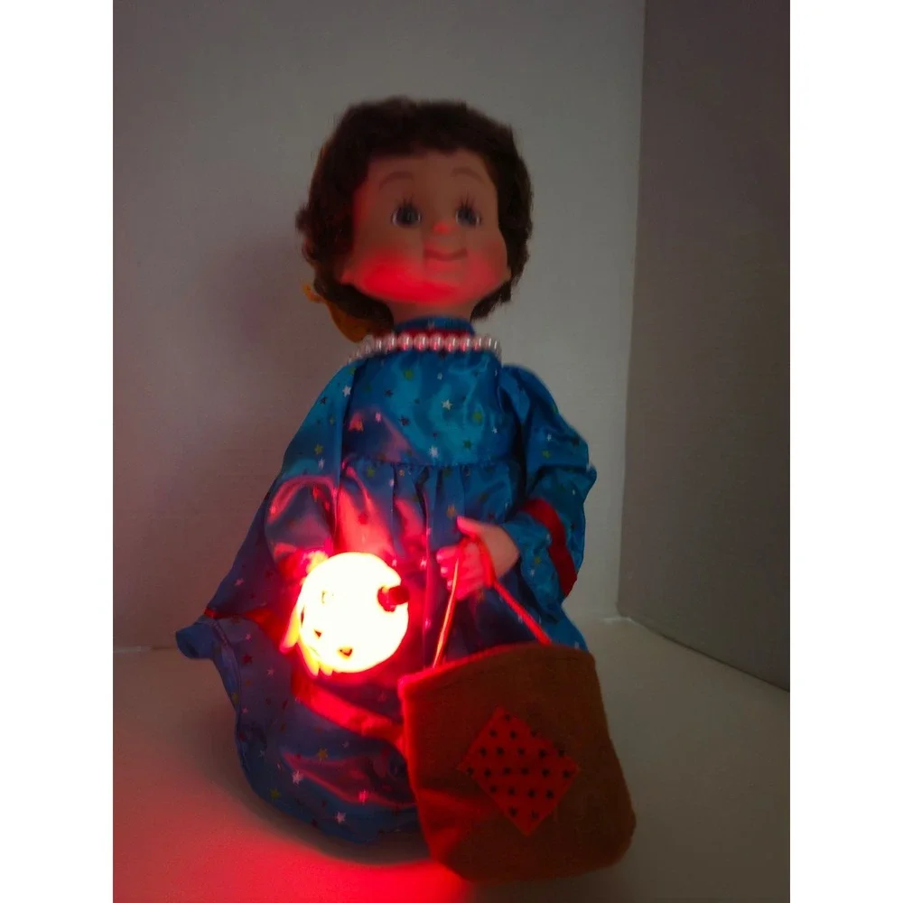 vintage Halloween themed doll Animated light up pumpkin jack‎ o'lantern